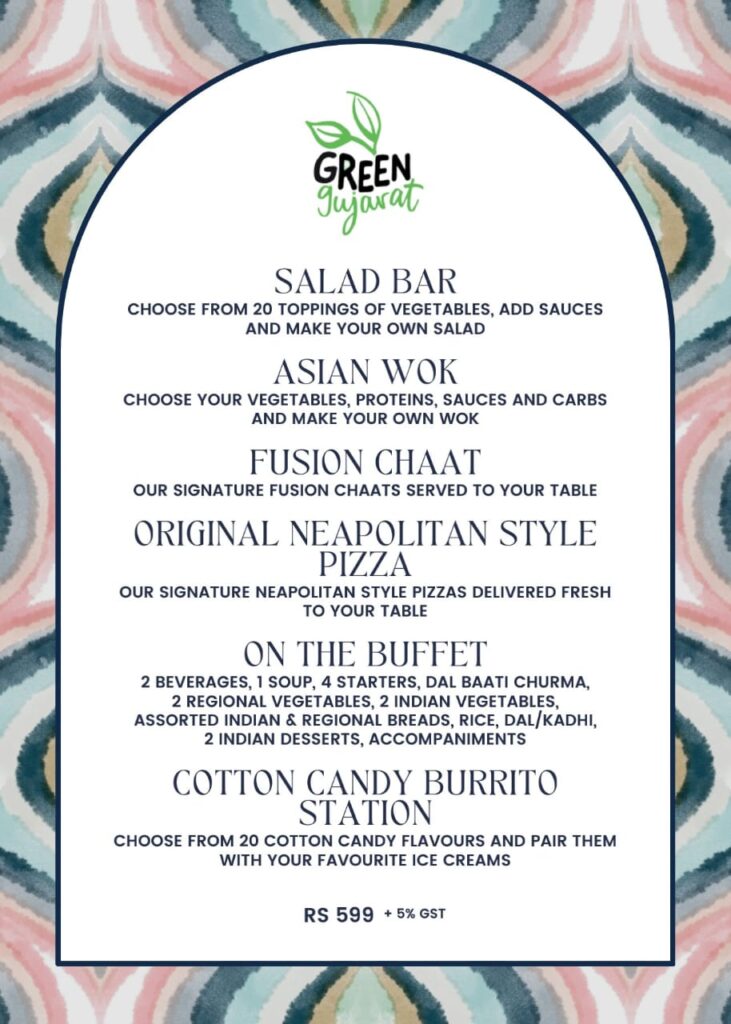 Green Gujarat Restaurant Buffet Menu